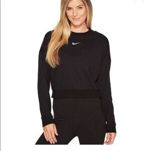 Nike dri-fit cropped sweater, black, XS, Open back detail, good condition